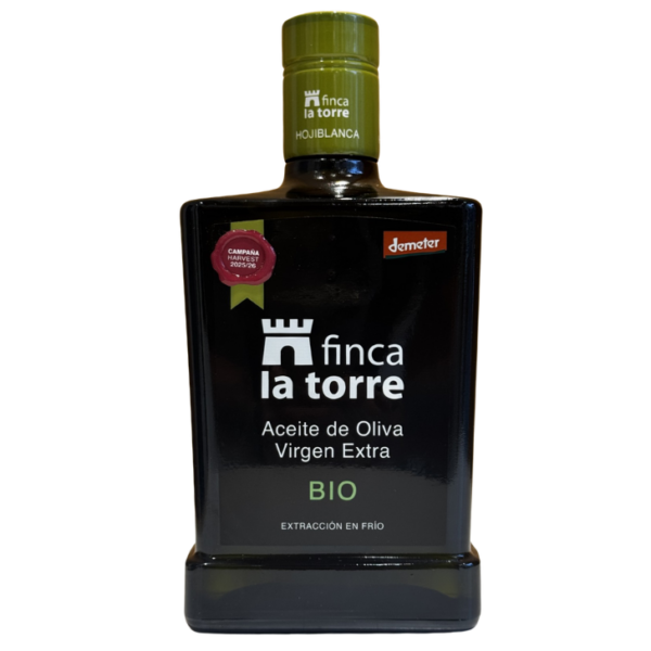 Finca La Torre - Selección - Hojiblanca - Deméter - Ecológico - Aceite de oliva virgen extra 500 ml