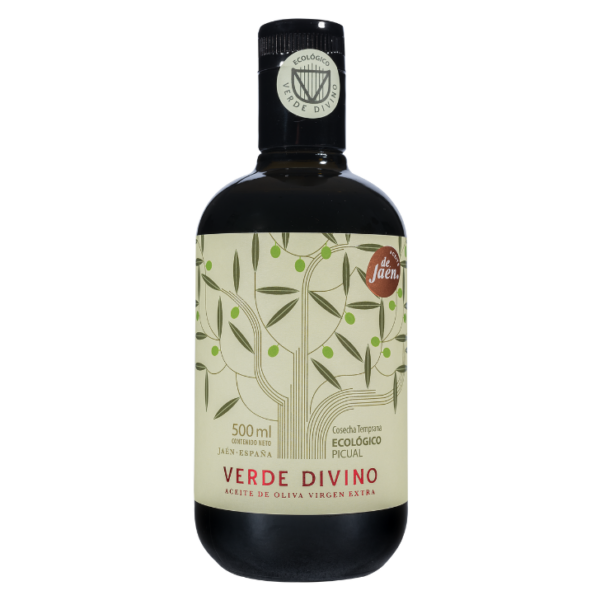 Verde Divino - Cosecha Temprana - Picual - Ecológico - Aceite de oliva virgen extra 500 ml